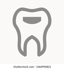 tooth icon isolated sign symbol vector illustration - vector  
