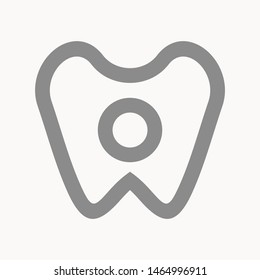 tooth icon isolated sign symbol vector illustration - vector  