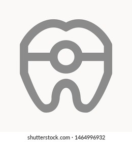 tooth icon isolated sign symbol vector illustration - vector  