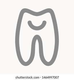 tooth icon isolated sign symbol vector illustration - vector  