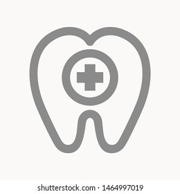 tooth icon isolated sign symbol vector illustration - vector  