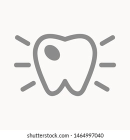 tooth icon isolated sign symbol vector illustration - vector  