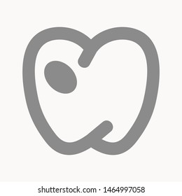 tooth icon isolated sign symbol vector illustration - vector  