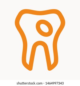 tooth icon isolated sign symbol vector illustration - vector  