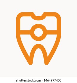 tooth icon isolated sign symbol vector illustration - vector  