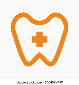 tooth icon isolated sign symbol vector illustration - vector  