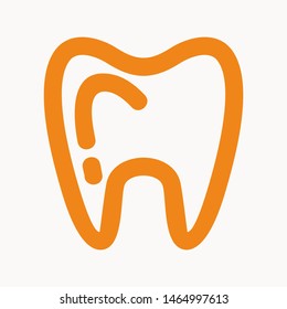tooth icon isolated sign symbol vector illustration - vector  