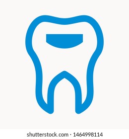 tooth icon isolated sign symbol vector illustration - vector  