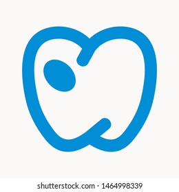 tooth icon isolated sign symbol vector illustration - vector  