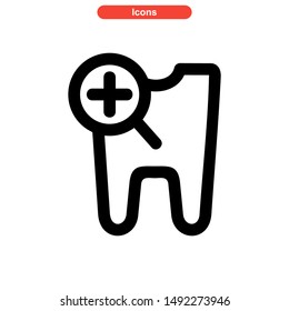 tooth icon isolated sign symbol vector illustration - high quality black style vector icons
