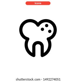 tooth icon isolated sign symbol vector illustration - high quality black style vector icons
