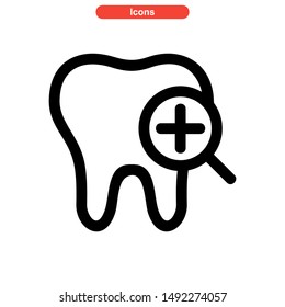 tooth icon isolated sign symbol vector illustration - high quality black style vector icons
