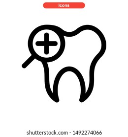 tooth icon isolated sign symbol vector illustration - high quality black style vector icons
