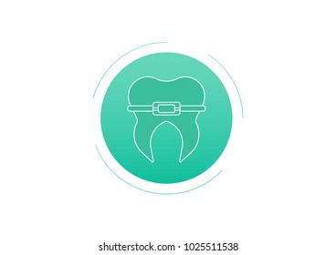 Tooth icon isolated vector illustration
