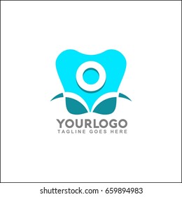 Tooth icon letter m logo design. Dental vector illustration. Letter O