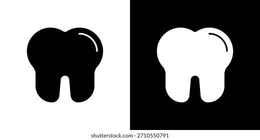 Tooth icon linha arte editável traço e coleção sólida para design de aplicativo