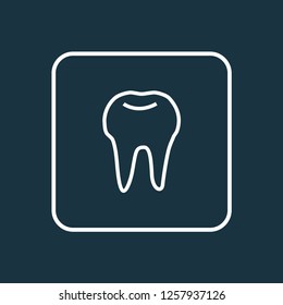 Tooth icon line symbol. Premium quality isolated enamel element in trendy style.