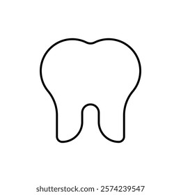 Tooth icon linear logo isolated