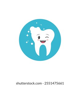 Tooth icon logo illustration template