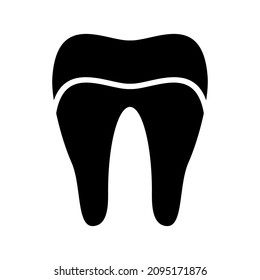 tooth icon or logo isolated sign symbol vector illustration - high quality black style vector icons
