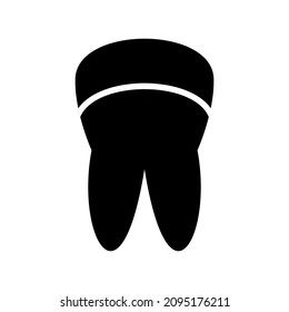 tooth icon or logo isolated sign symbol vector illustration - high quality black style vector icons
