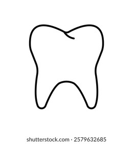 Tooth icon logo sign set vector outline