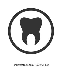 Tooth icon. Logo template of tooth. Dental symbol sign.
