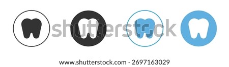 Tooth icon Logo Template Design set
