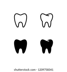 Tooth Icon Logo Vector Symbol. Teeth Icon