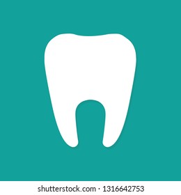 Tooth icon with long shadow