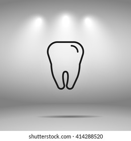 tooth icon. medical sign