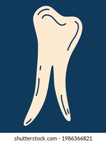 Tooth icon. Medical Tooth symbol. Healthy tooth concept. Dental. Vector flat illustrations. Isolated 