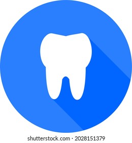Tooth icon for mobile interface and  dentistry clinic. Tooth icon simple vector.