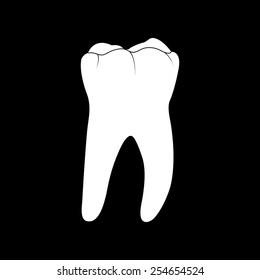 Tooth Icon on a black background