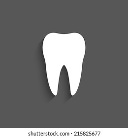 Tooth Icon on a grey background
