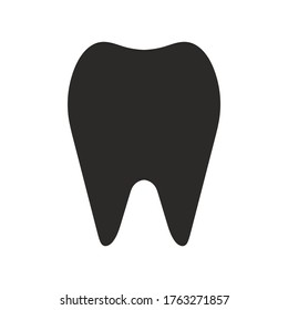 
Tooth icon on a white background.