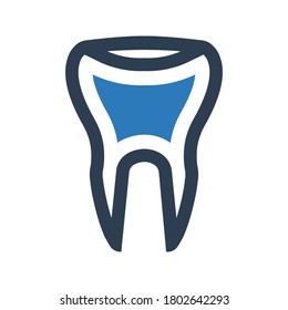 Tooth icon on white background.