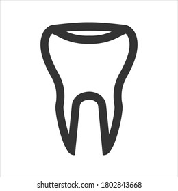Tooth icon on white background.