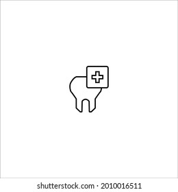 tooth icon on white background