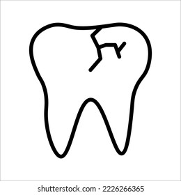 tooth icon on white background
