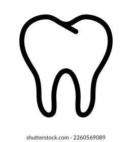 Tooth icon on white background. Medical Icons. Linear style sign for mobile concept and web design. Vector Illustration