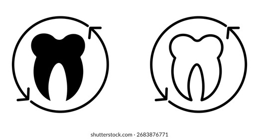 tooth icon on white background
