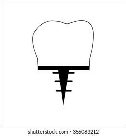tooth icon on white background