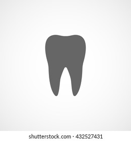 Tooth Icon On White Background