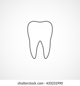 Tooth Icon On White Background