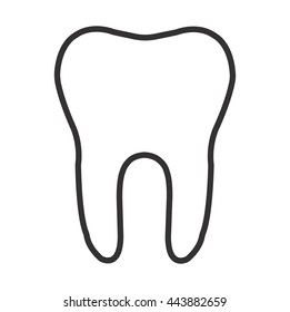 Tooth Icon on white background. Vector illustration