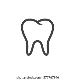 Tooth Icon on white background