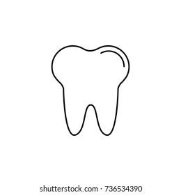 tooth icon on white background