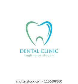 Tooth icon for orthodontics or dental clinic logo