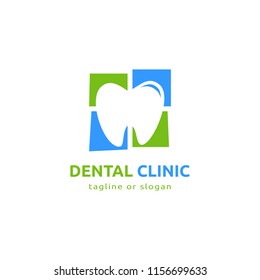 Tooth icon for orthodontics or dental clinic logo